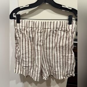 Laguna Linen Bayview Short - Cocoa Grove Stripe